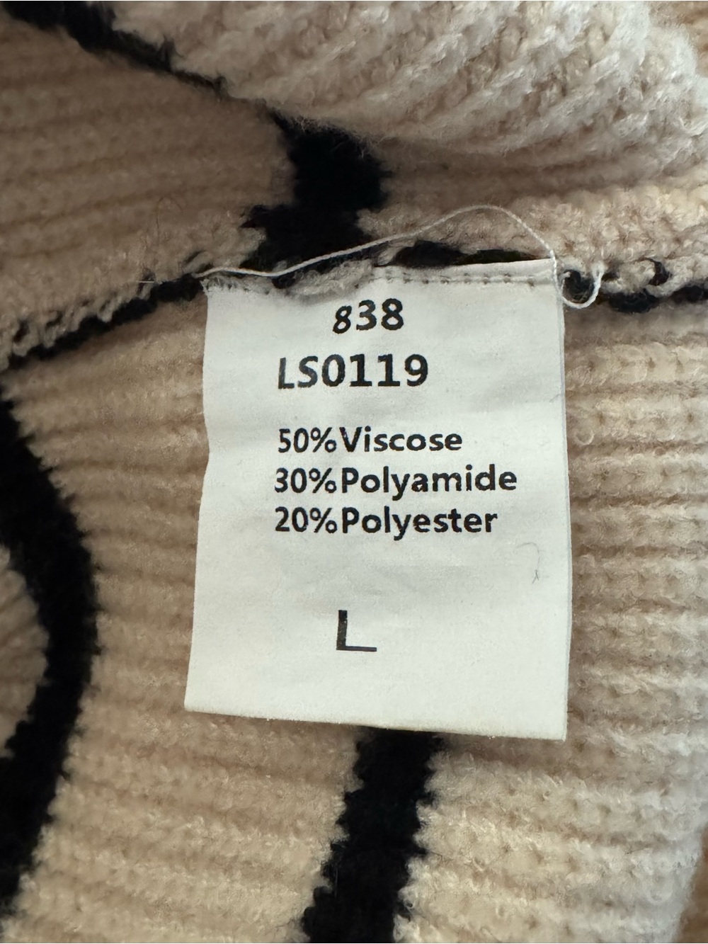 Quarter-Zip Striped Turtleneck Sweater - Cream/Black - Picture 8 of 8